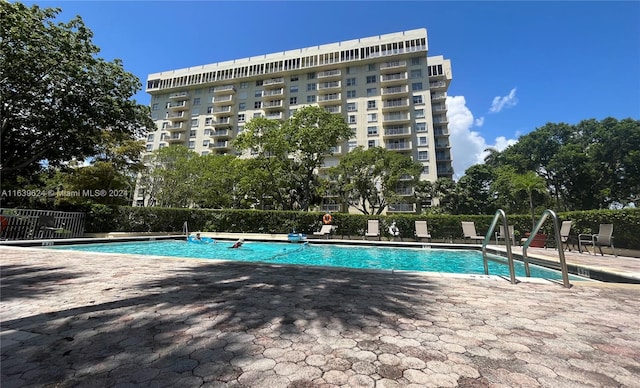 view of pool with a patio