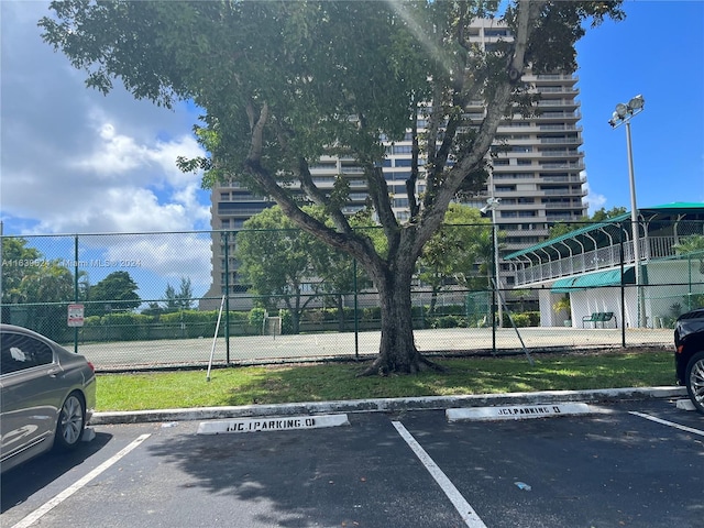 view of parking / parking lot