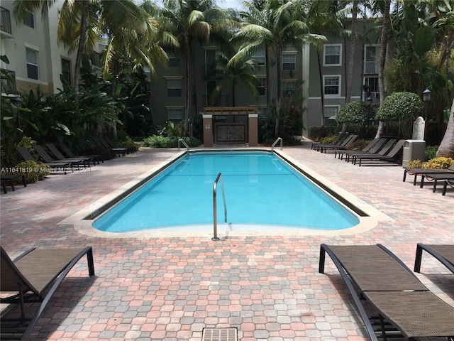 view of pool with a patio