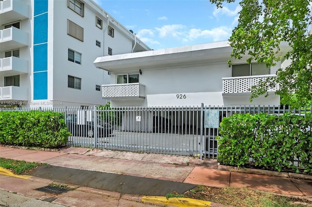 exterior space with a balcony