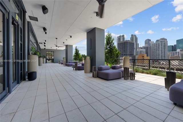 view of patio with outdoor lounge area