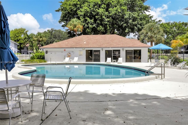 view of pool with a patio