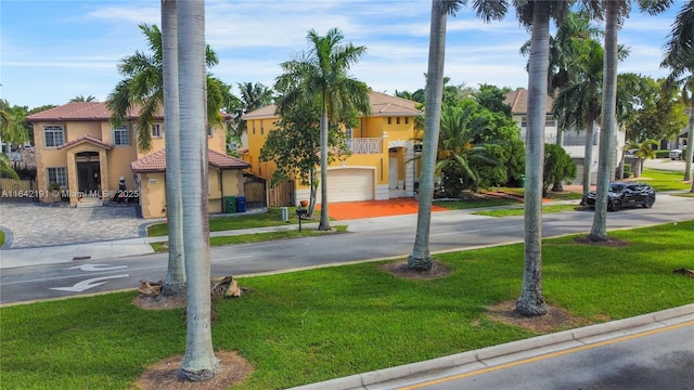 view of street featuring curbs, sidewalks, and a residential view