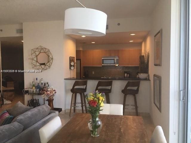 view of dining area