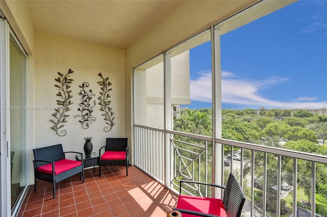 view of sunroom