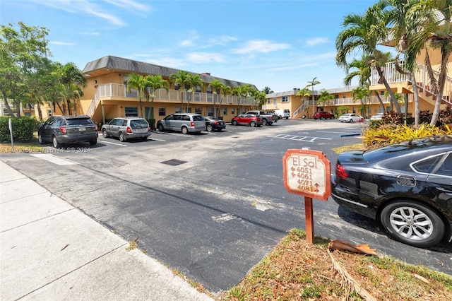 view of uncovered parking lot