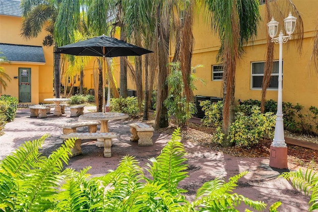 view of patio / terrace with central AC