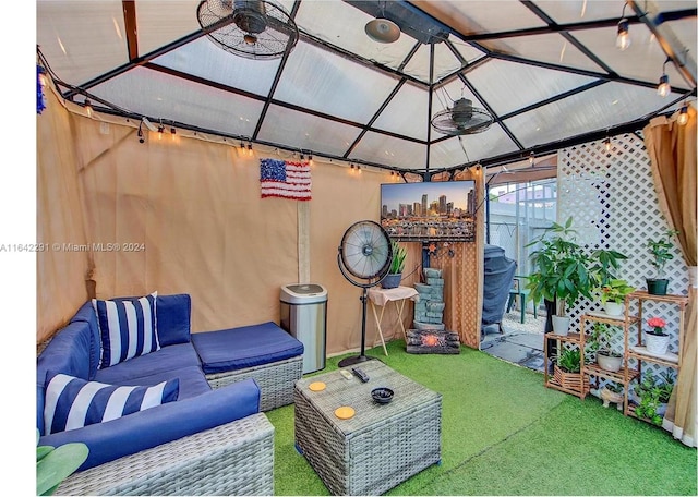 view of patio with an outdoor hangout area