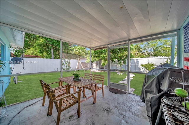 view of sunroom / solarium