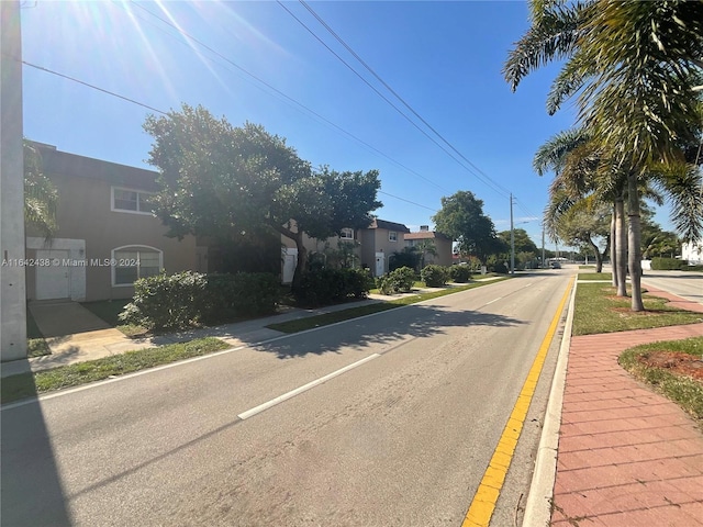 view of road featuring sidewalks