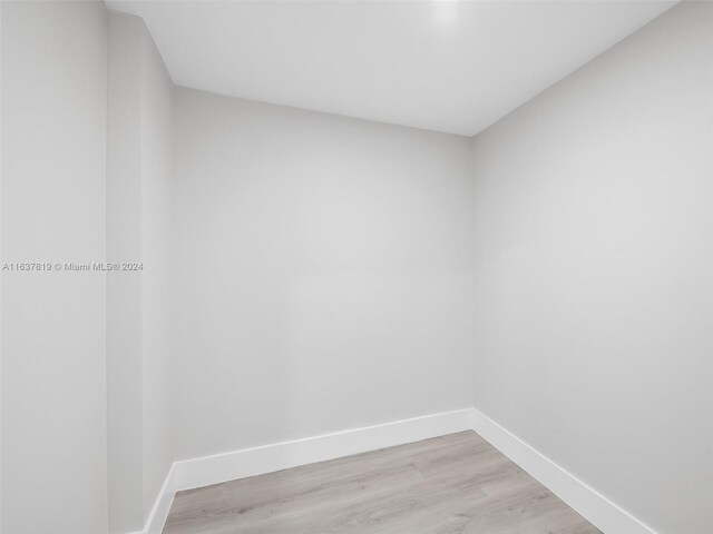 empty room featuring light wood-type flooring