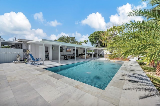 view of pool with a patio