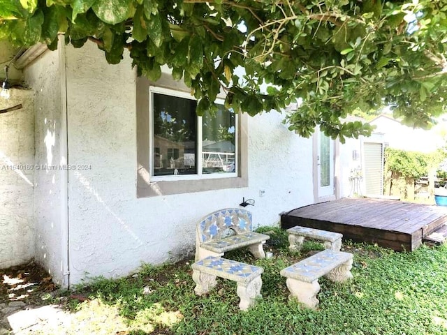 exterior space featuring a deck