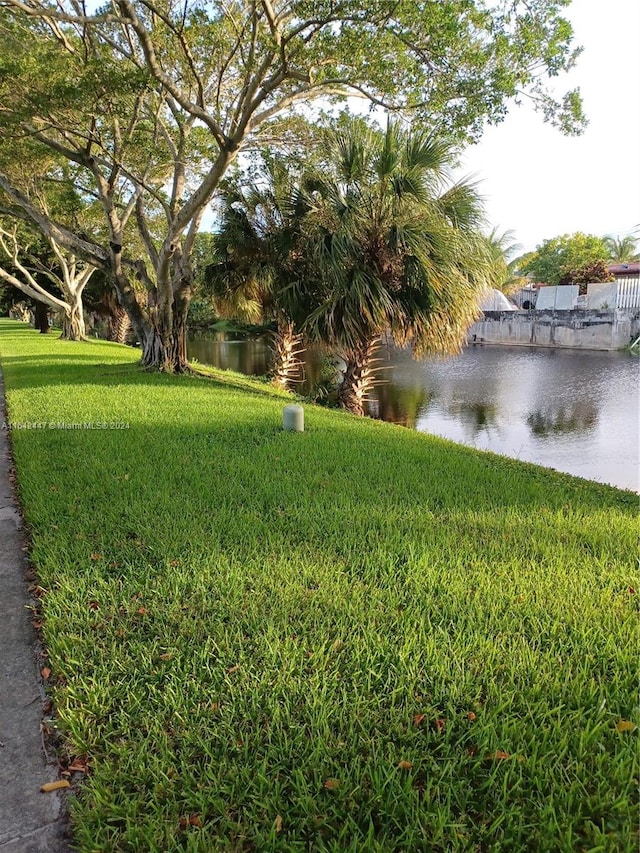 exterior space featuring a water view