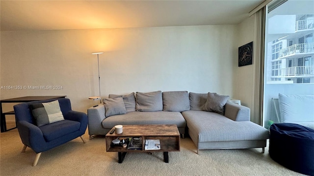 view of carpeted living room