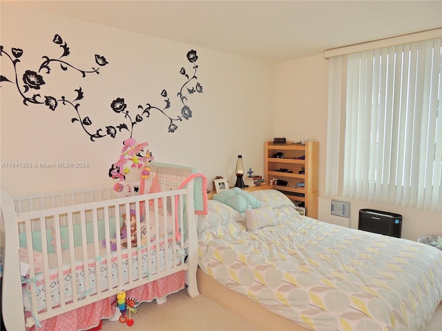 bedroom with carpet floors