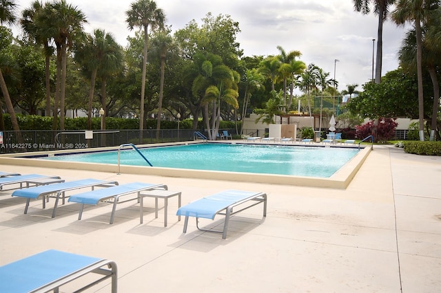 view of pool with a patio