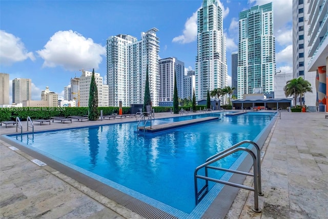 view of pool with a patio area