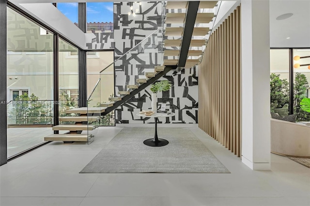 interior space with concrete floors and plenty of natural light