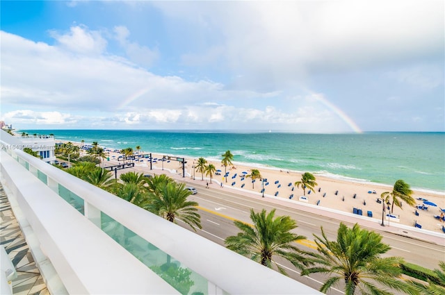 water view featuring a view of the beach