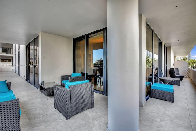 19667 Turnberry Way Unit 3E, Aventura, FL 33180 - view of patio / terrace featuring outdoor lounge area and a balcony