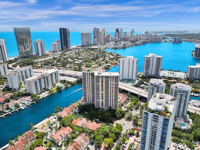 19667 Turnberry Way Unit 3E, Aventura, FL 33180 - aerial view featuring a view of city and a water view