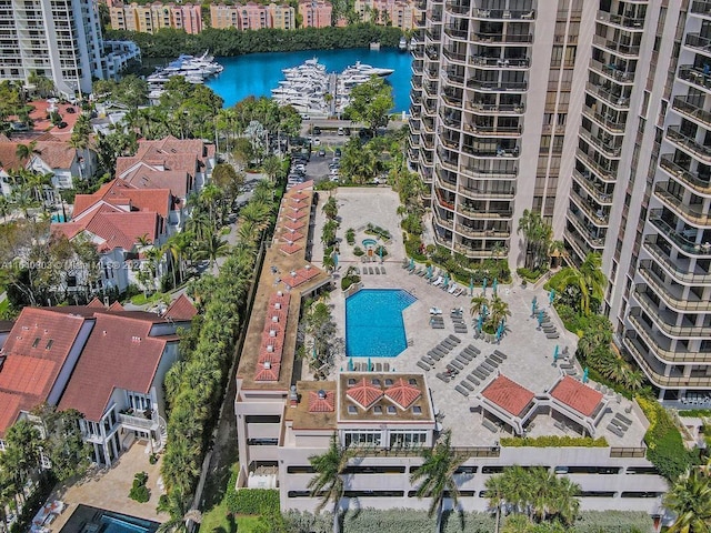 19667 Turnberry Way Unit 3E, Aventura, FL 33180 - aerial view featuring a water view