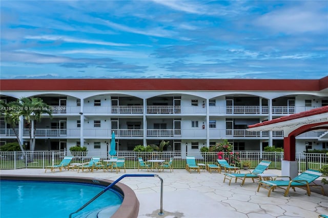 view of pool with a patio area