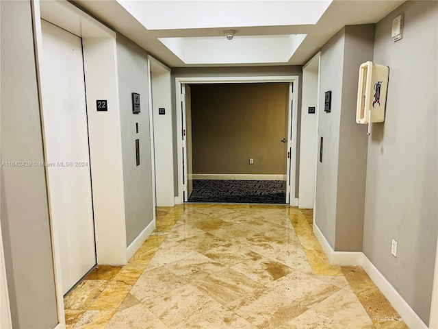 hall with elevator