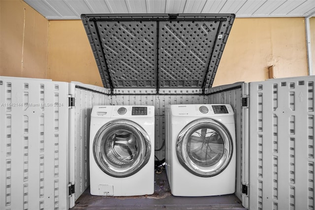 view of laundry area