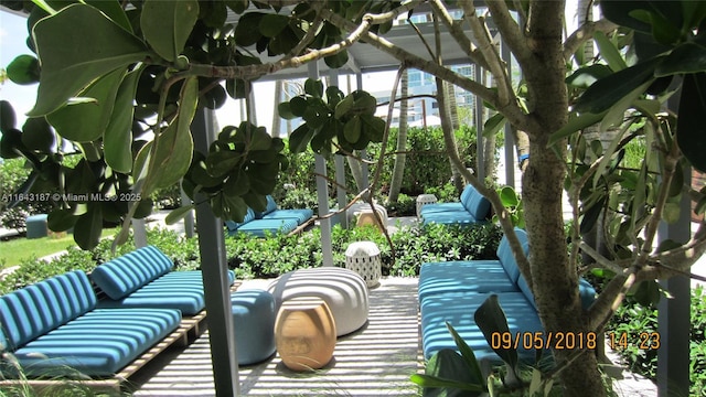 view of patio / terrace with an outdoor hangout area