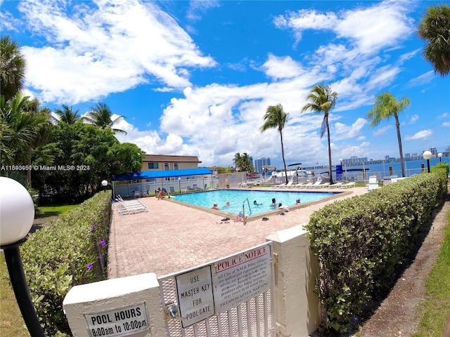 view of pool