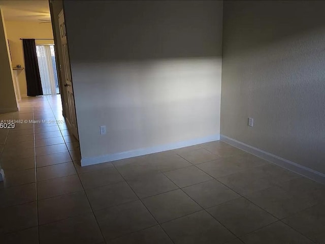 view of tiled spare room