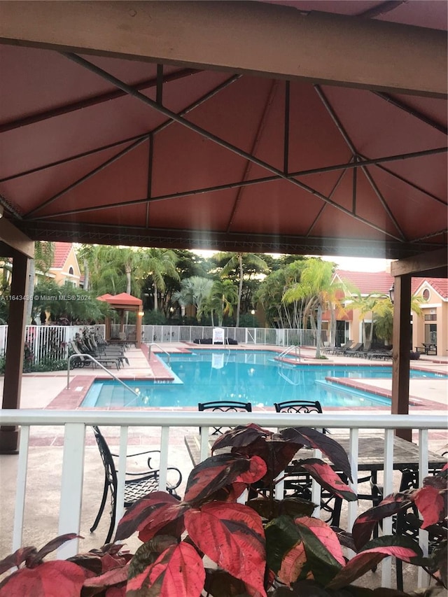 view of pool featuring a patio area