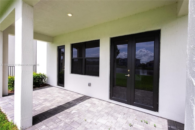 view of patio with french doors