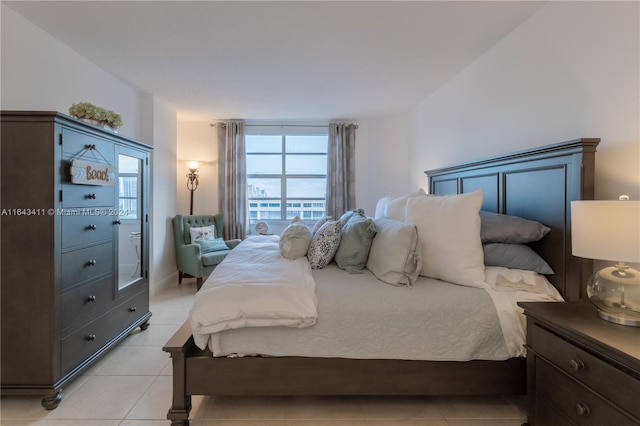 view of tiled bedroom