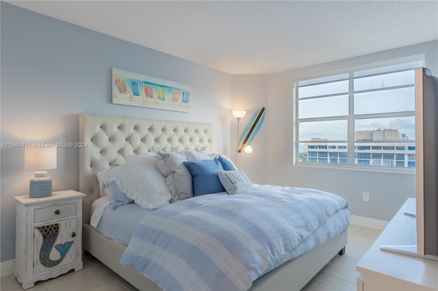 view of tiled bedroom