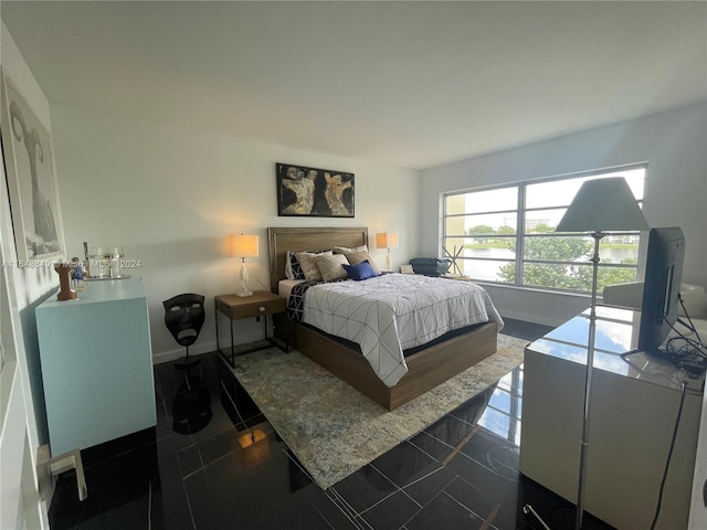 view of tiled bedroom