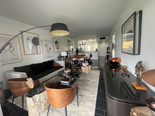 living room featuring hardwood / wood-style flooring