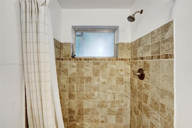 bathroom featuring walk in shower