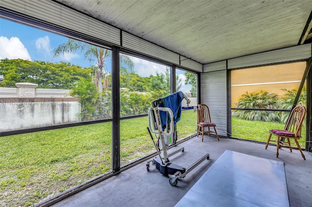 view of sunroom / solarium