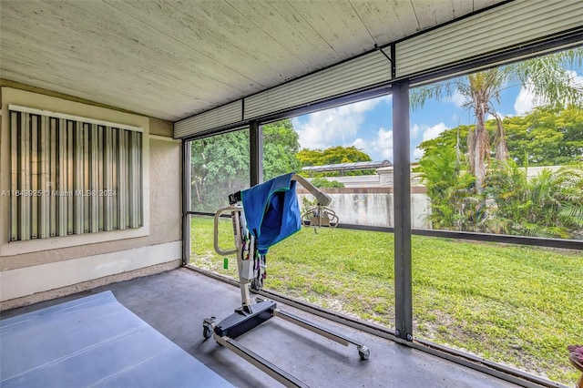 interior space with concrete flooring and a healthy amount of sunlight