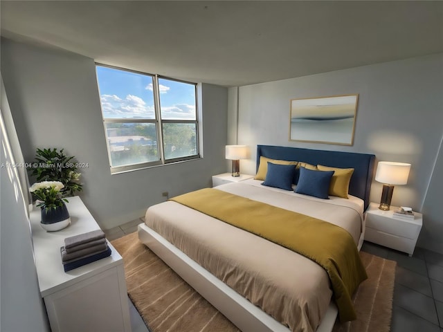 view of tiled bedroom