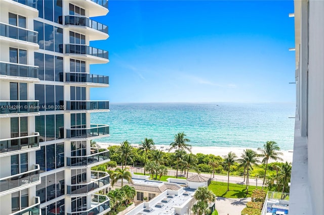 water view with a beach view