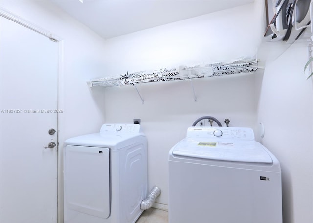 laundry area featuring washer and dryer