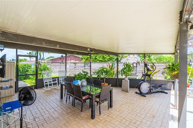 view of sunroom / solarium