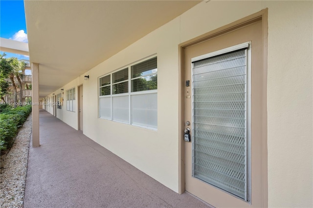 view of doorway to property