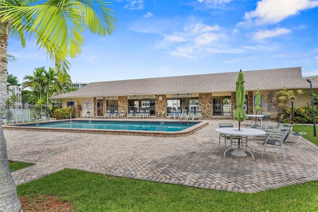 view of pool with a patio