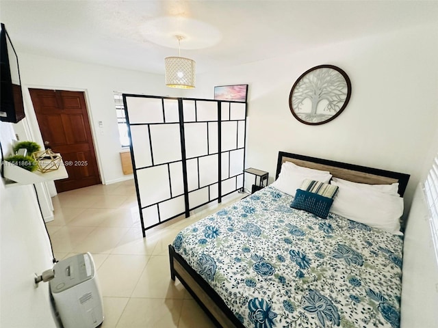 view of tiled bedroom