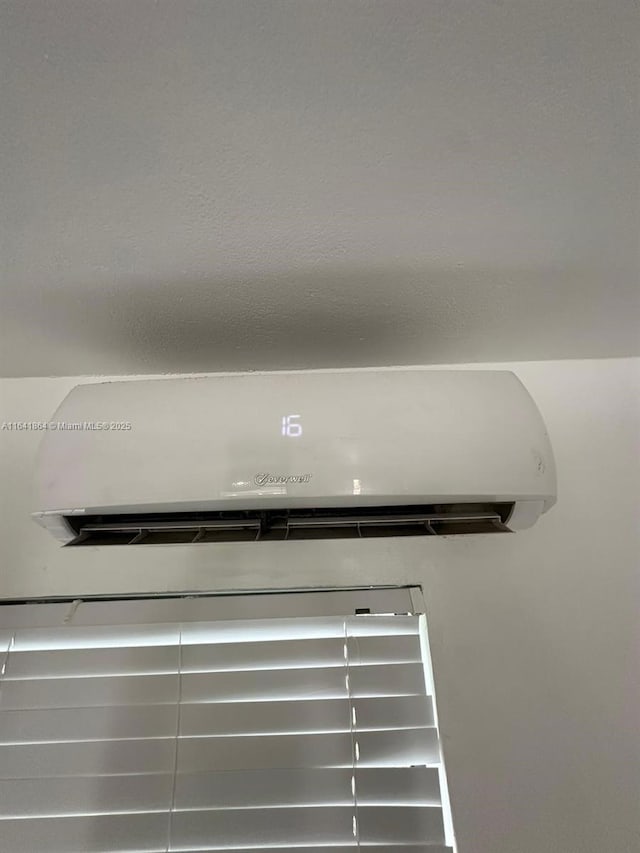 room details with a wall mounted air conditioner